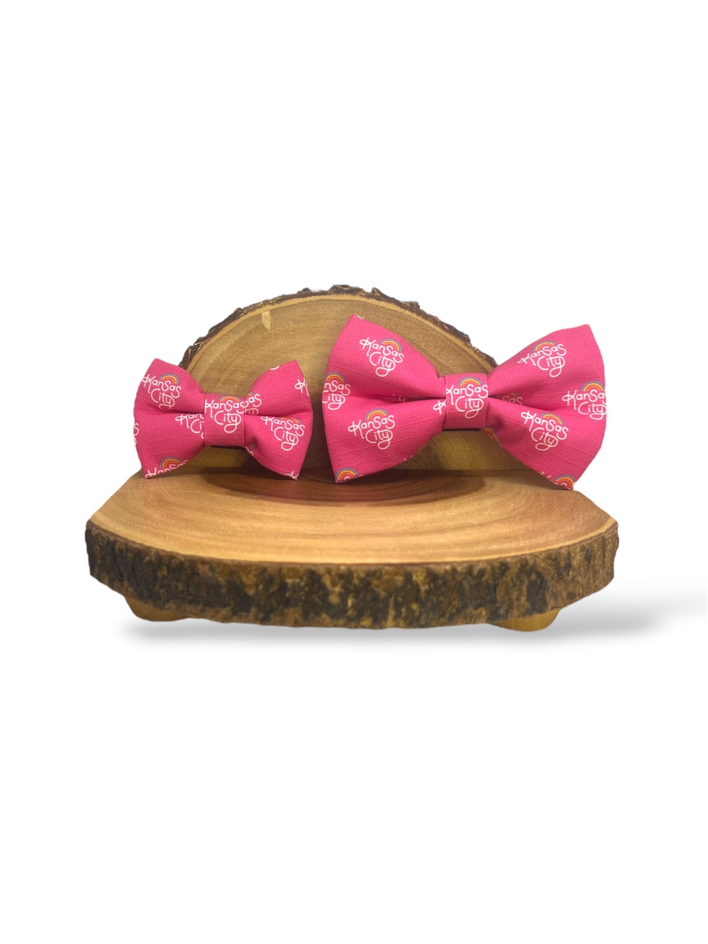 LIMITED - Hot Pink Kansas City Rainbow Bowties