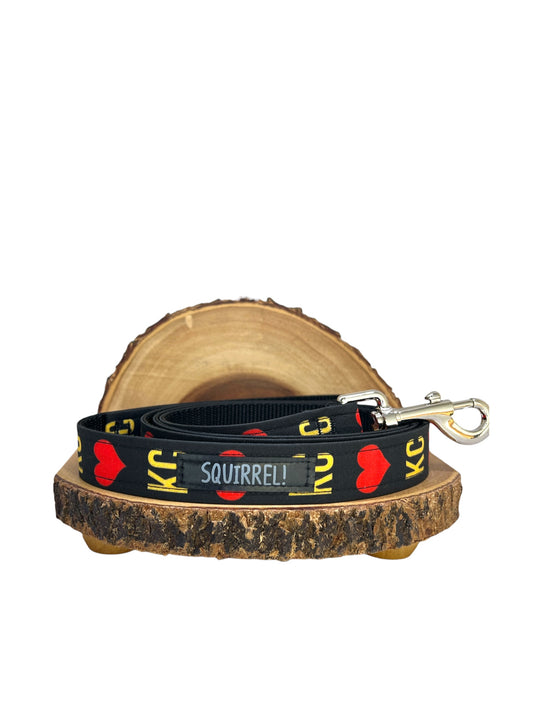 Kansas City Heart (Black Bold) Leash